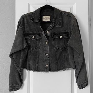 TILLY’S Washed Cropped Womens Denim Jacket